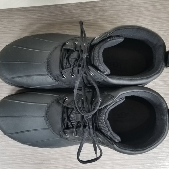 UGG Rain Ready Gatson Mid Boot, Black Waterproof Leather,  Mens Sizes 9 / 42 - Picture 10 of 12